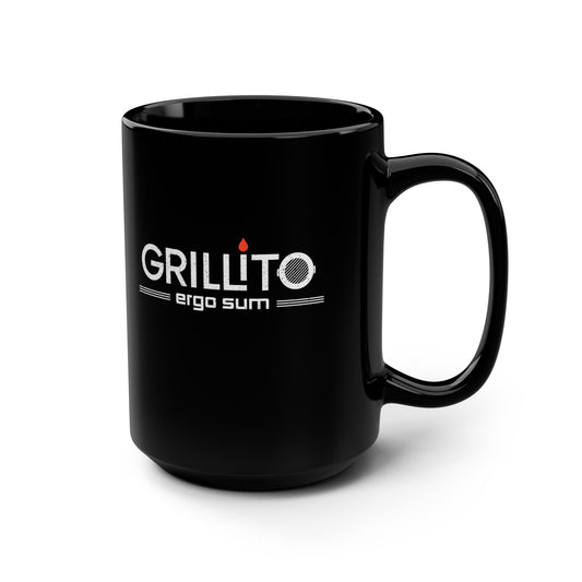 GRILLITO Ergo Sum Black Mug – Great for BBQ Lovers