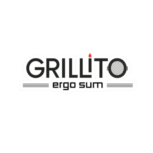 Grillito Ergo Sum Kiss-Cut Stickers - Fun Kitchen & BBQ Decor